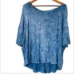 One World blue Blue Tie Dye Tunic Sleeves Back XL